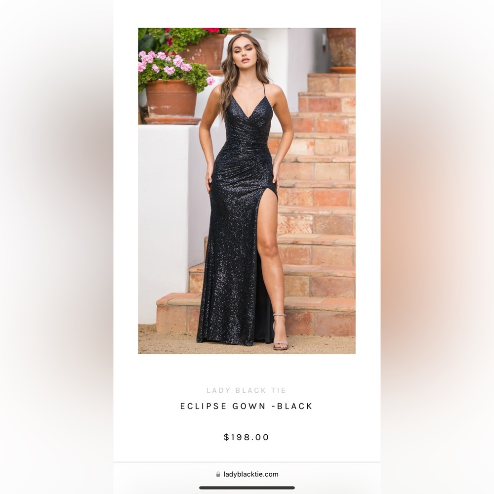 Lady Black Tie Eclipse Gown in Black (Size small)